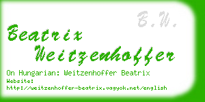 beatrix weitzenhoffer business card